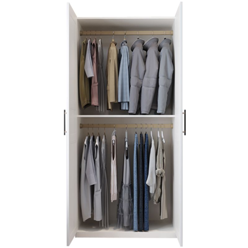 Engineered Wood Wardrobe Armoire Modern White Wardrobe Cabinet