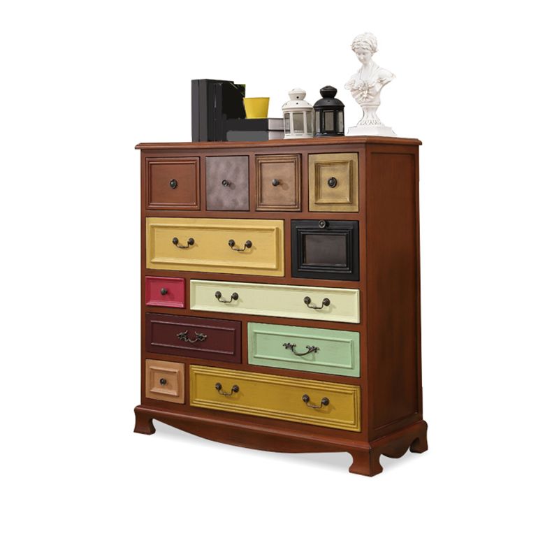 Nautical Bedroom Wooden Storage Chest Vertical Chest with Drawers