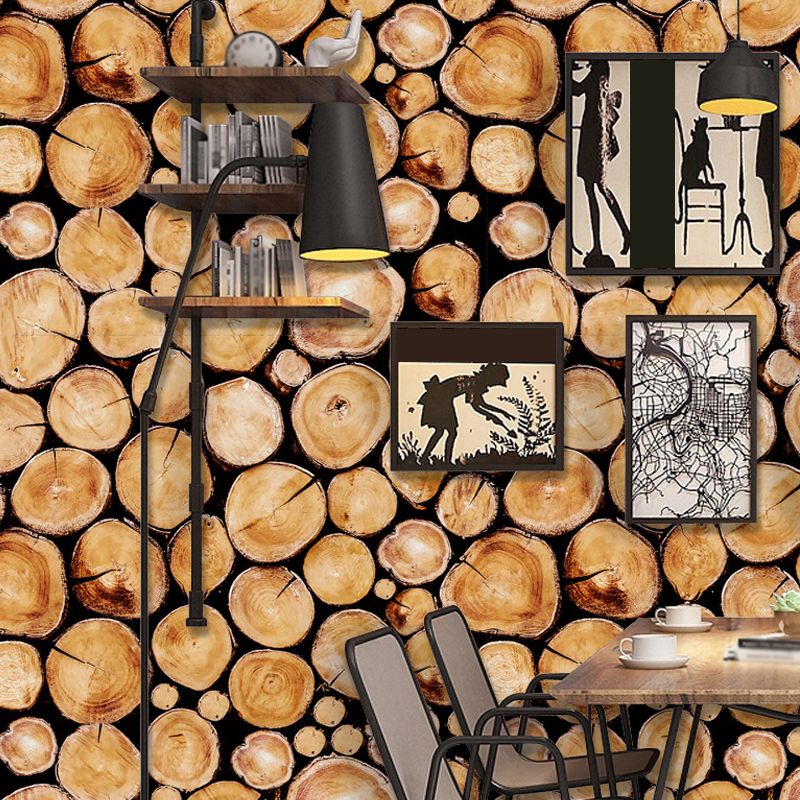 Countryside Wood Logs Wallpaper Border Brown Pick Up Sticks Wall Art for Dining Room