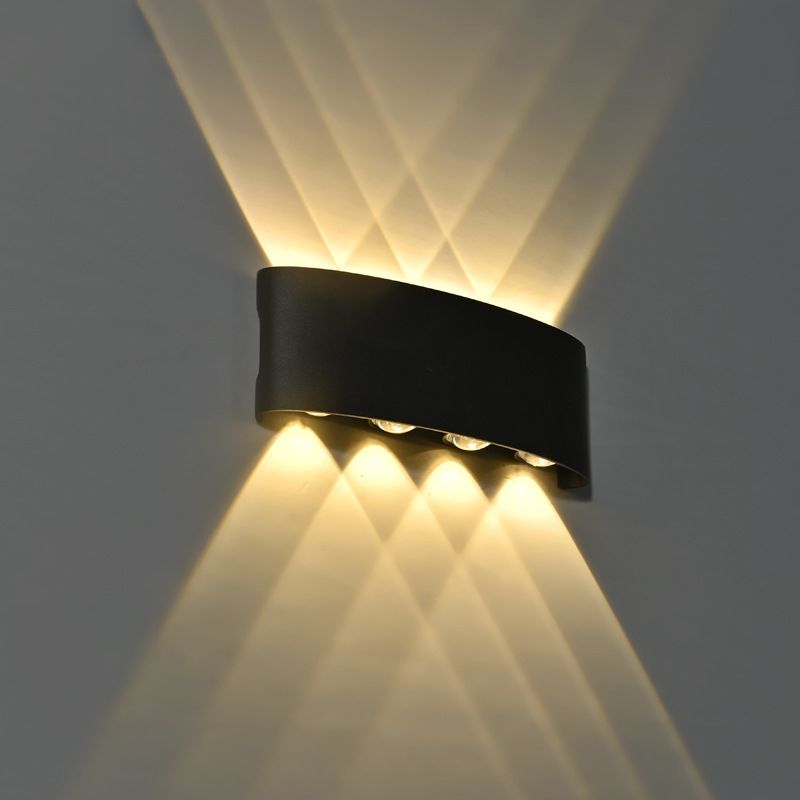 Moderner minimalistischer Stil nach oben und unten LED Wandleuchten Metallleuchten für Außenwand