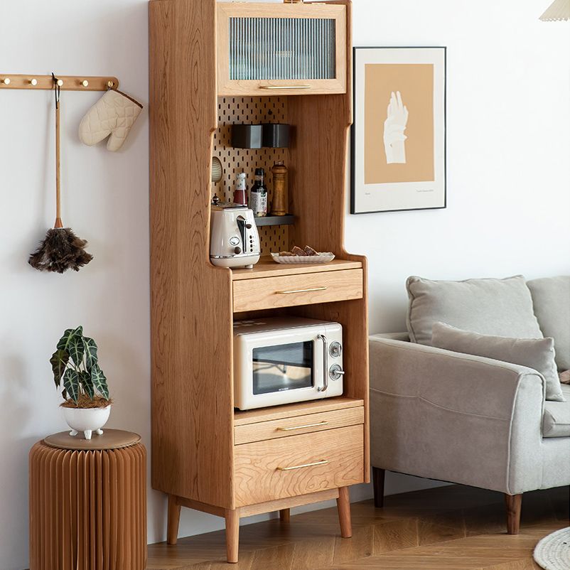 Mid-Century Modern Pine Accent Chest Solid Wood Rectangle Chest
