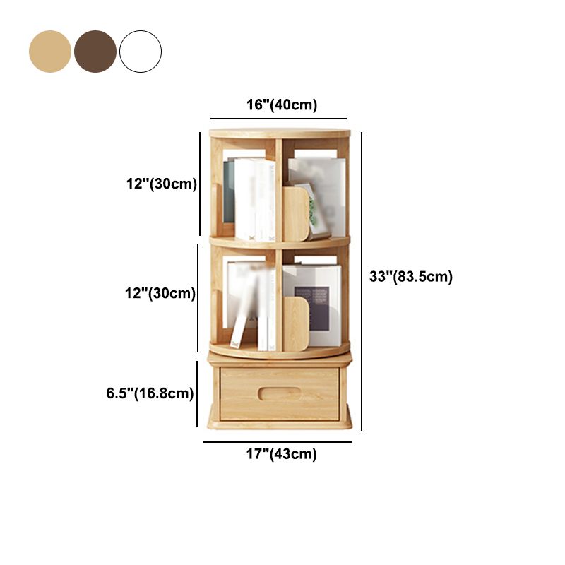 Contemporary Style Bookcase Closed Back Solid Wood Bookshelf for Home Office