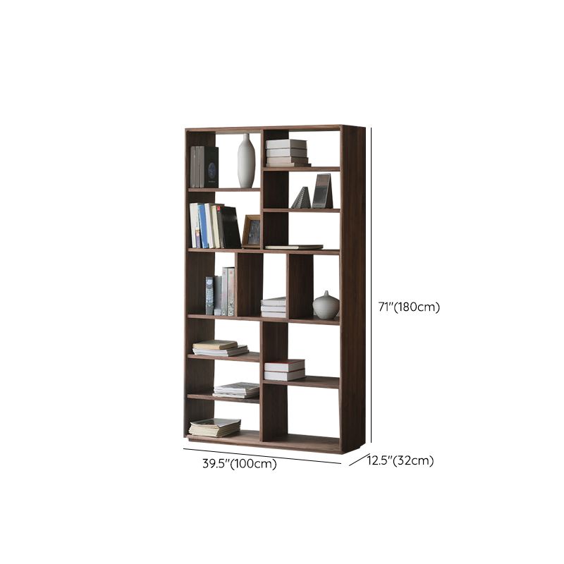 Modern Style Indoor Bookshelf Standard Solid Wood Bookcase with Shelves
