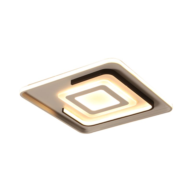 Acryl rechteckig Deckenleuchte Modern LED Flush Mount in Warm/White Light for Living Room, 18 "/21.5" /35.5 " Wide
