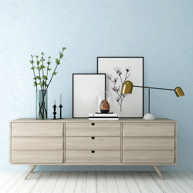 Modern Plain Wallpaper for Childrens Bedroom 57.1-sq ft Wall Art in Pastel Color