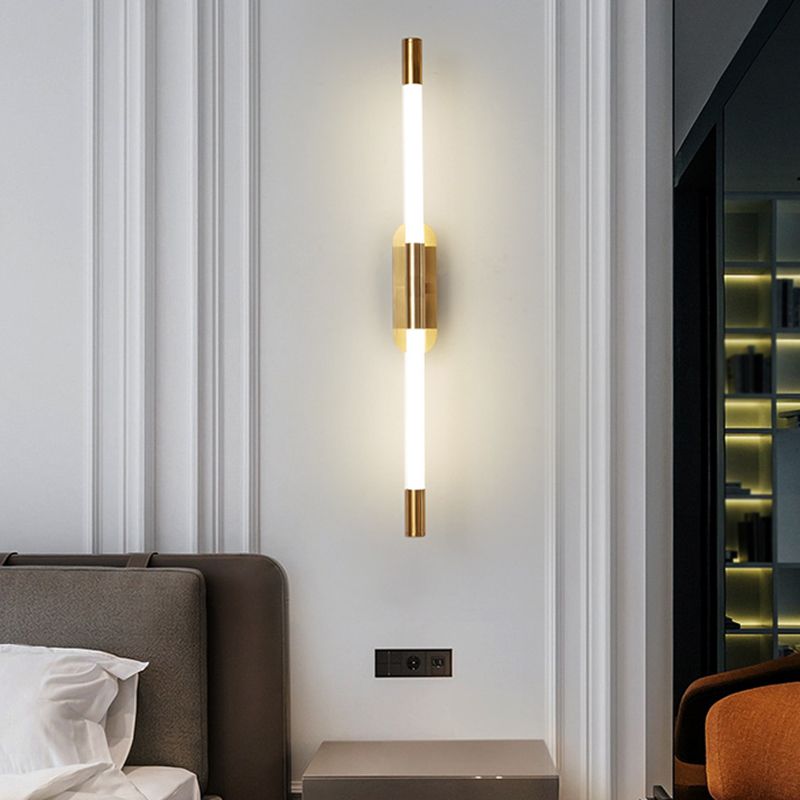 Golden/Black Linear Wall Light Sconces Modern LED Sconces for Living Room