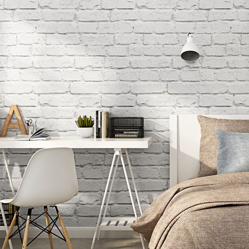 Brick Printing Wallpaper Roll Multi-Colored Industrial Wall Covering for Coffee Shop