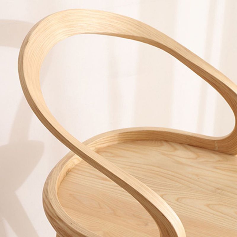 Traditional Arm Chair Open Back Wood Dining Room Chair for Kitchen