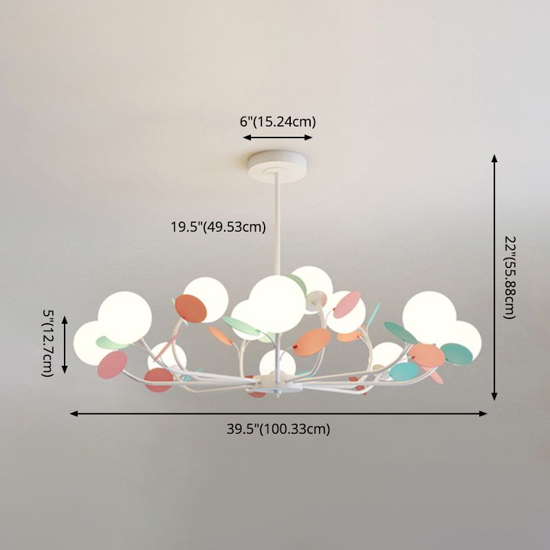 Multicolored Metal Chandelier Pendant Light Sputnik Pendant Light for Bedroom