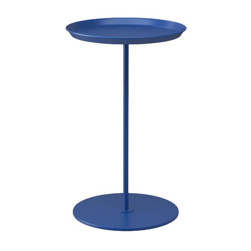 Minimalist Round Corner Table Tray Top Pedestal Sofa Side Table