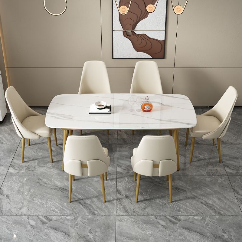 Glam Style Dining Chairs PU Leather Dining Side Chair for Indoor