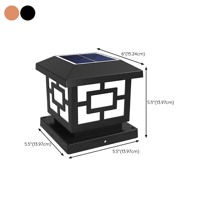 Contemporary LED Pillar Light Simple LED Solar Lighting Fixture for Garden