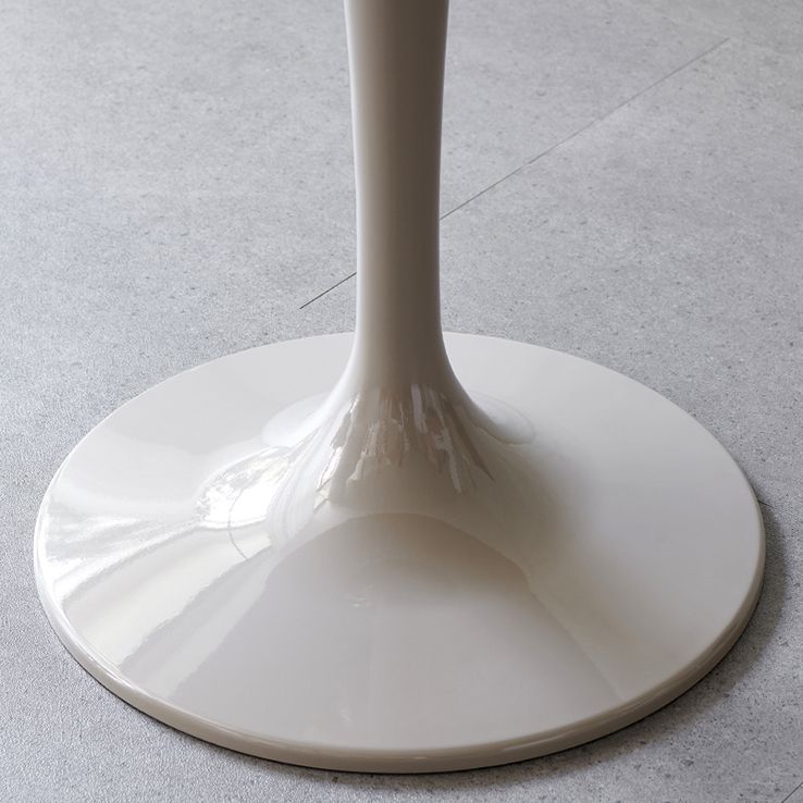 Contemporary Style Home Sintered Stone Dining Table Round Table with Tulip Base
