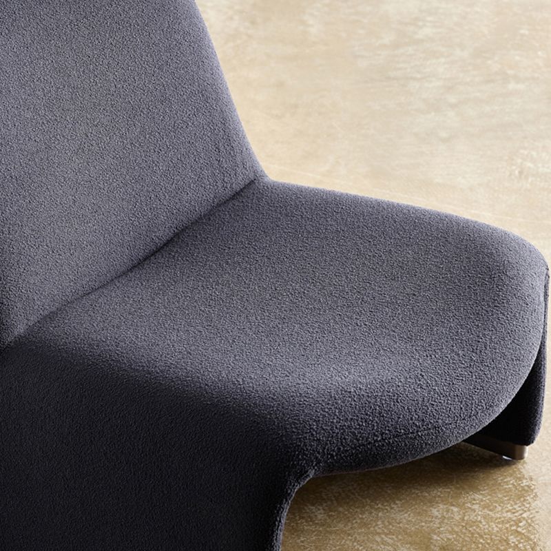 Wool Armless Chair 28.34" High Metal Frame Chair for Living Room
