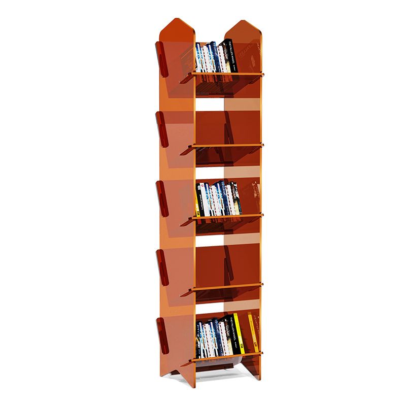 Scandinavian Acrylic Bookcase  Standard Closed Back Bookshelf with Shelves