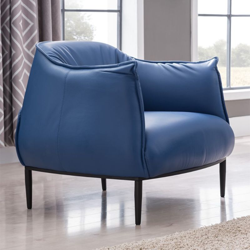 33.86"L x 33.06"W x 30.71"H Modern Tight Back Flared Arms  Barrel Chair