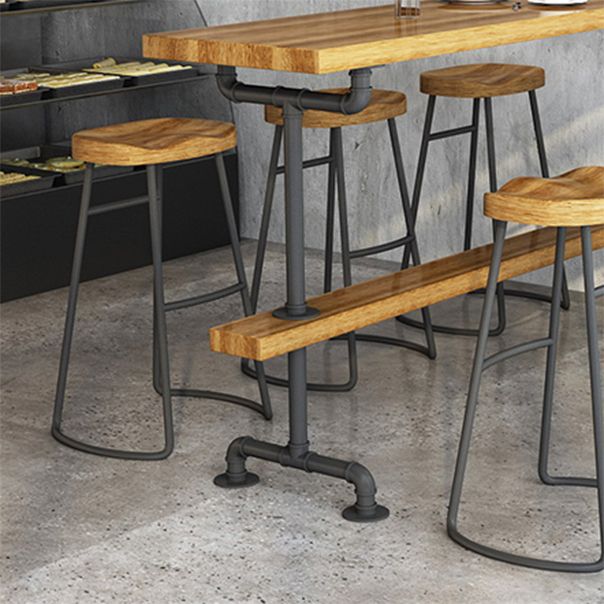 Modern Wood Bar Table Set 1/2/4/7 Pieces Rectangle Table and Stool Set