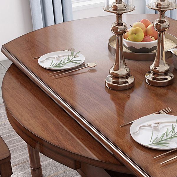 5/7 Pieces Rustic Style Solid Wood 4 Legs Dining Set for Home