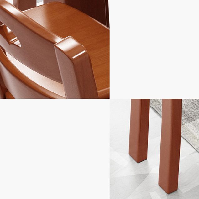 Solid Wood Dining Chairs Modern Style Home Armless Dining Chairs