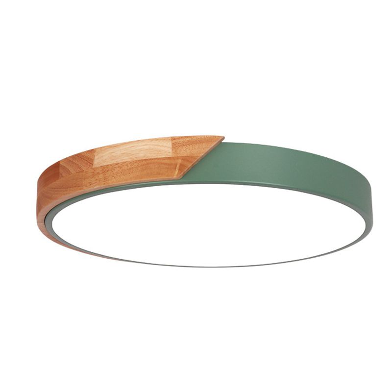Round Flush Mount Light 1 Light Acrylic Modern Macaron Flush Mount Spotlight for Bedroom