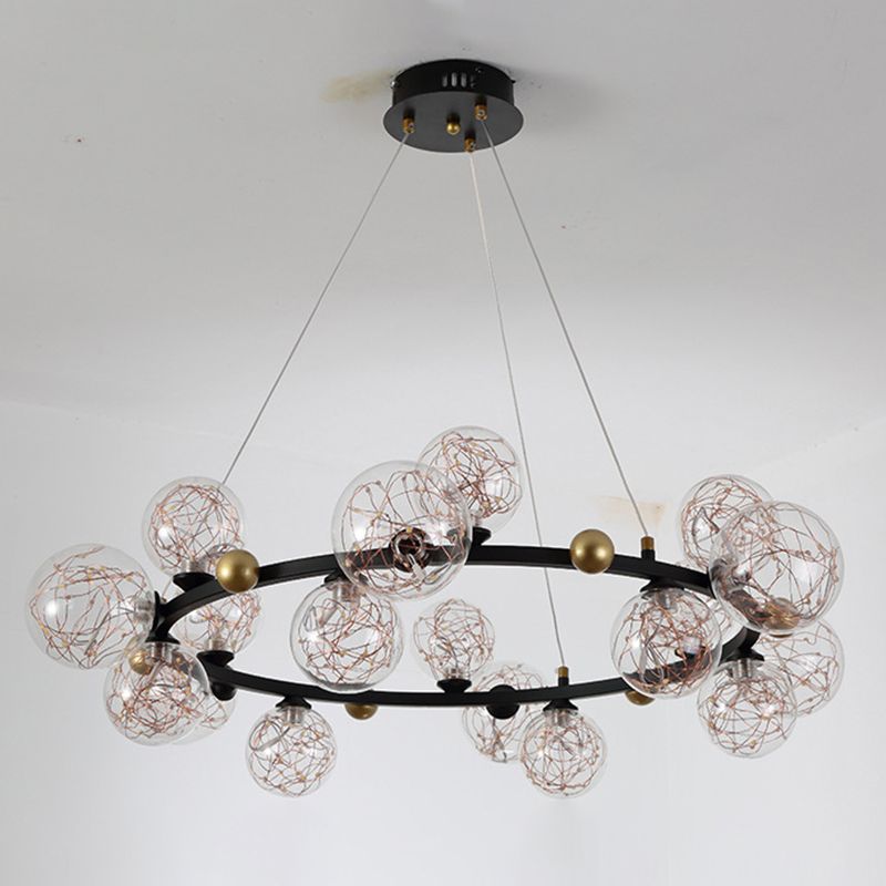 Moderne Kugel Kronleuchter Lichter Glas Kronleuchter Anhänger Licht für Wohnzimmer