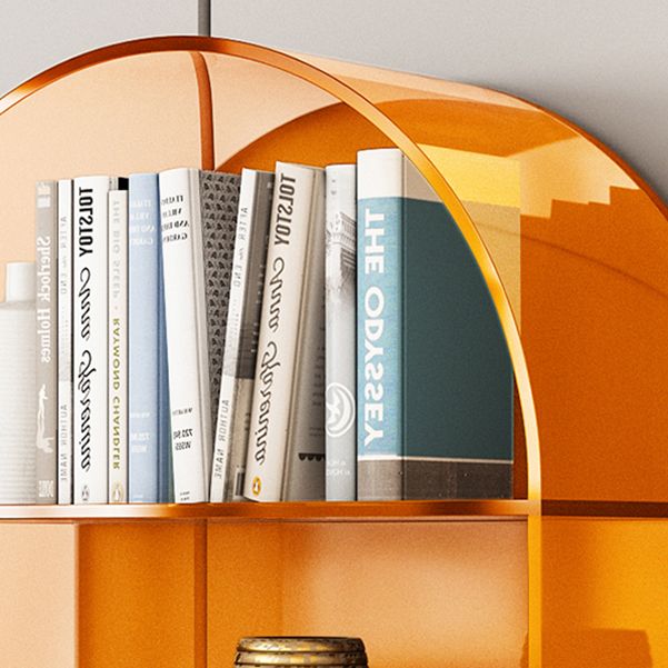 Glam Standard Acrylic Bookshelf Closed Back Bookcase with Shelves