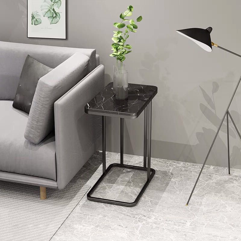 23.83" Tall Contemporary Style Side End Table Metal C Side Table