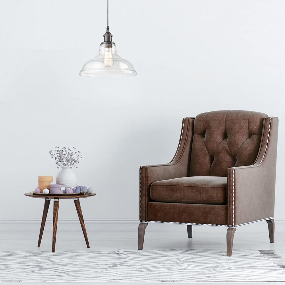 Bowl Restaurant Pendant Lighting Fixture Glass Minimalist Style Hanging Lamp Kit