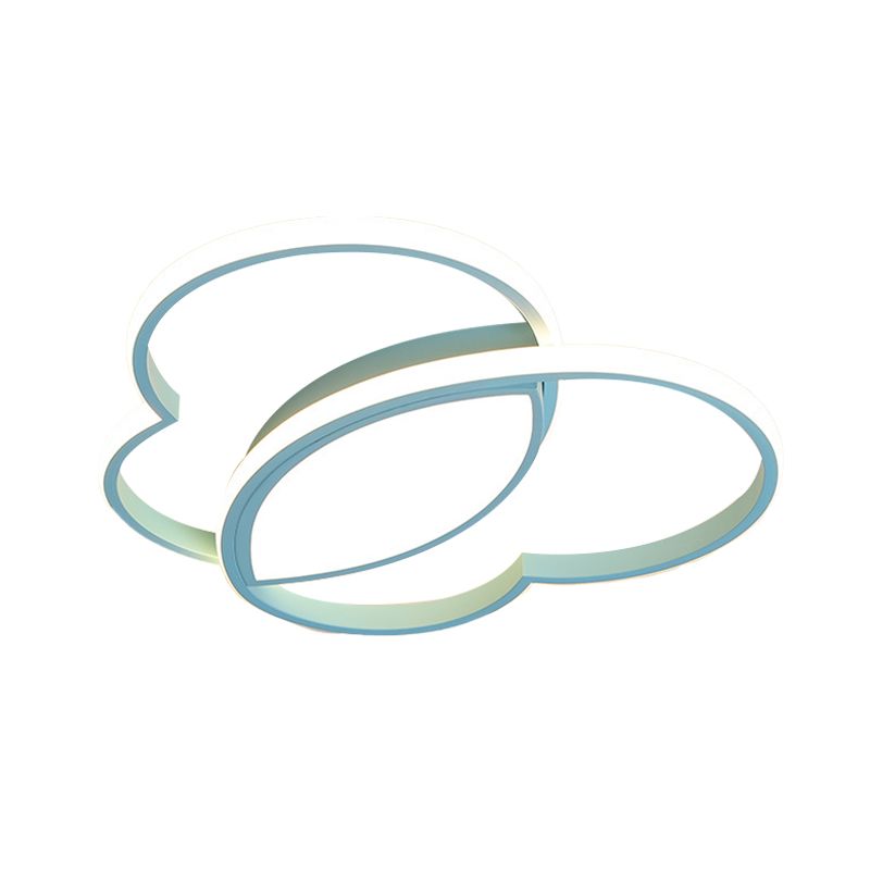 Lámpara de techo LED de estilo nórdico con montaje empotrado en forma de corazón amoroso de acrílico en blanco/rosa/azul para guardería