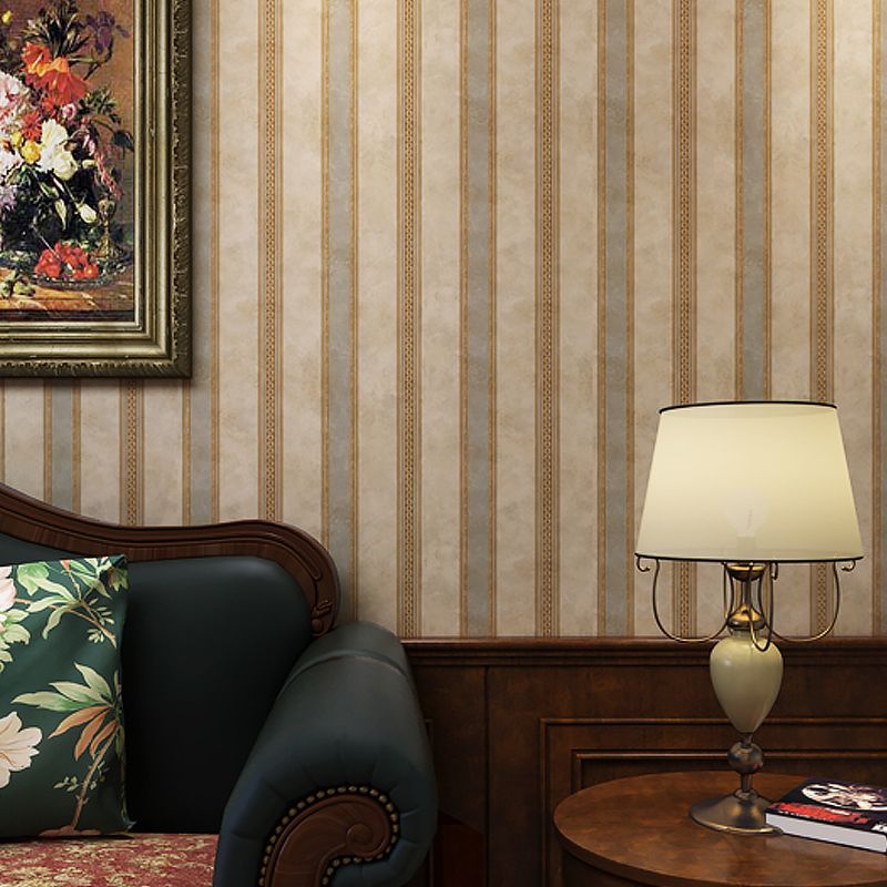 Peel Stick Temporary Stripe Wallpaper Cottage Non-Woven Material Wall Decor, 17.1-sq ft