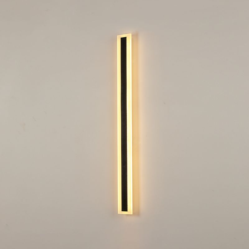 Lineare Form Metall Wandleuchte moderne 1 Lichtwandhalterung Beleuchtung in Schwarz