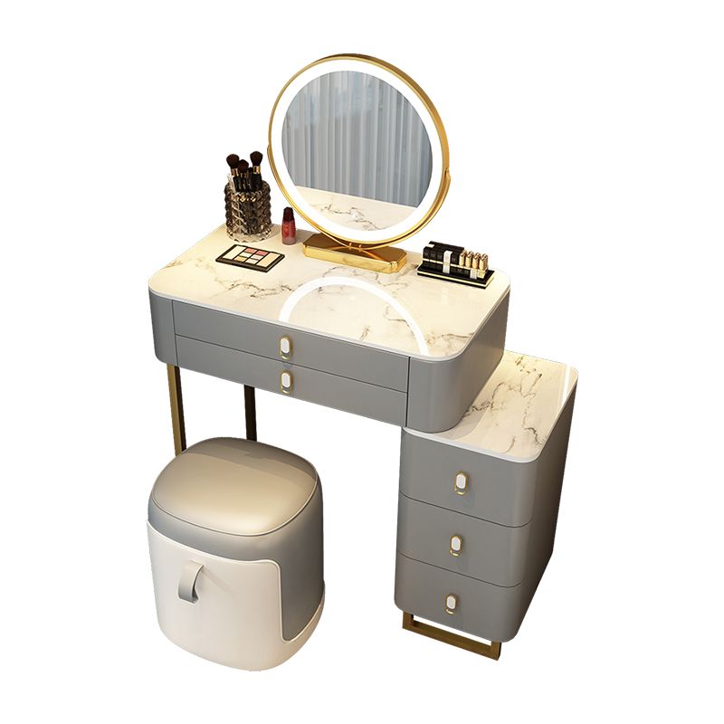 Contemporary Make-up Vanity with 5 Storage Drawers for Bedroom