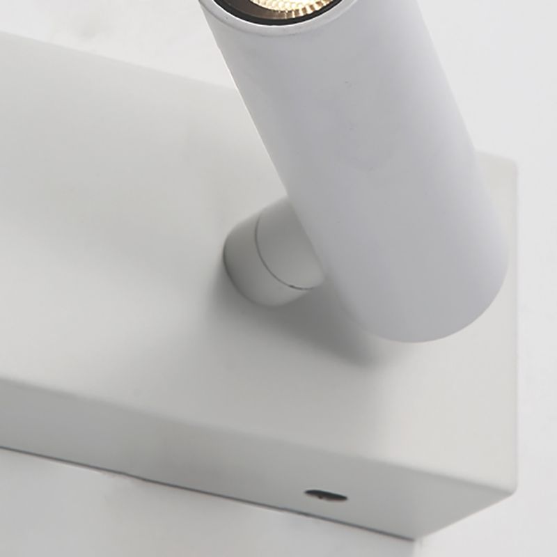 Metal Square Shape Wall Light Modern Style 2-Lights Reading Wall Mounted Light Fixture