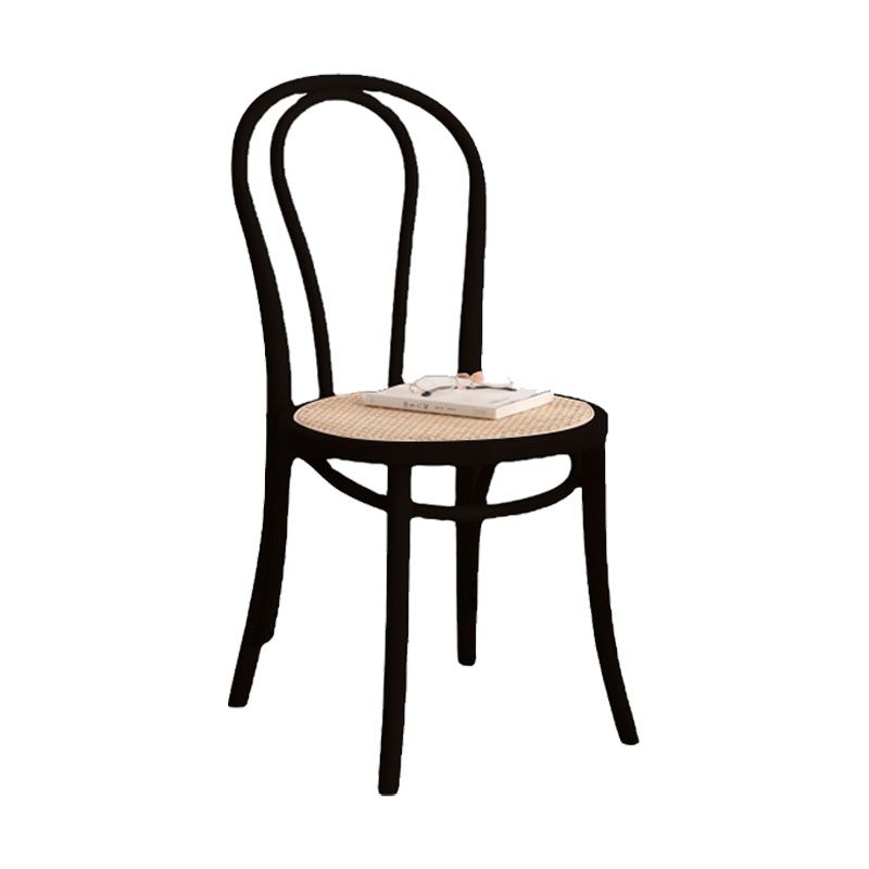 Modern Style Dining Chair Armless Chairs with Wooden Legs for Kitchen