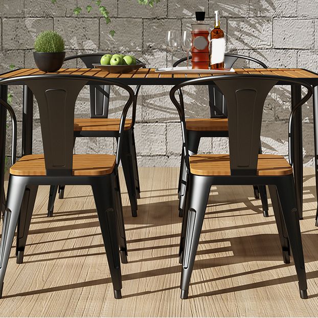 Rectangle Dining Table Set 1/2/7 Pcs Modern Dining Chairs with Metal Frame