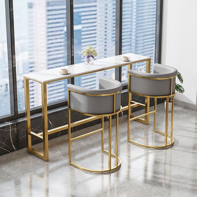 Sintered Stone Bar Table Traditional Luxury Dining Table for Kitchen Living Room