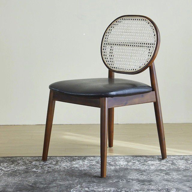 Industrial Style Side Chair Wooden Frame Side Dining Chair for Dining Room