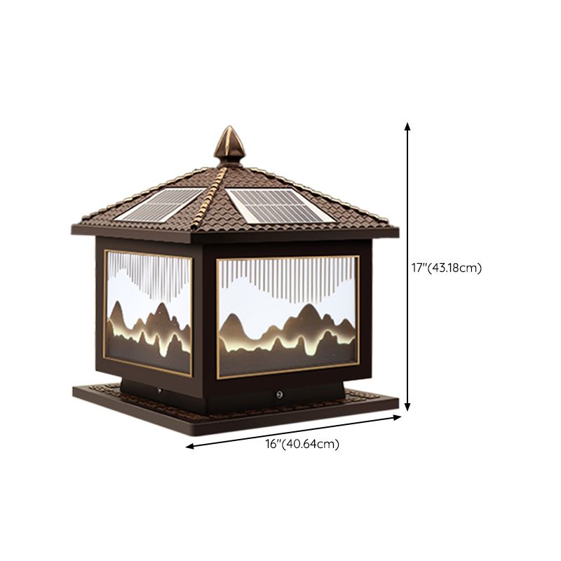 Modern LED Pillar Lamp Creative Solar Lighting Fixture for Garden