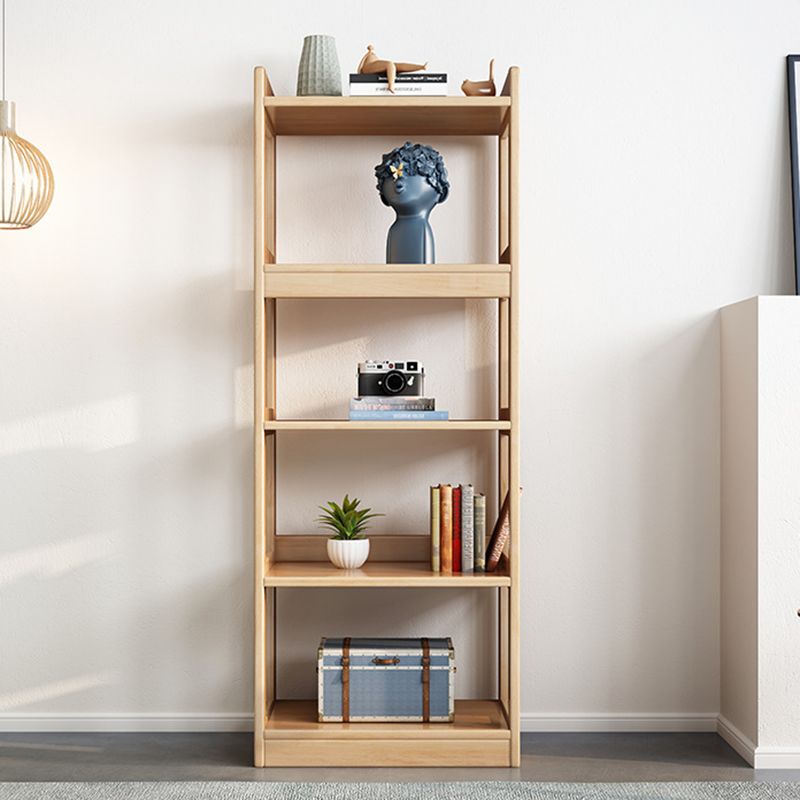 Modem Solid Wood Bookshelf Etagere Bookshelf 62.2" H X 11" W with Rectangular Shelves
