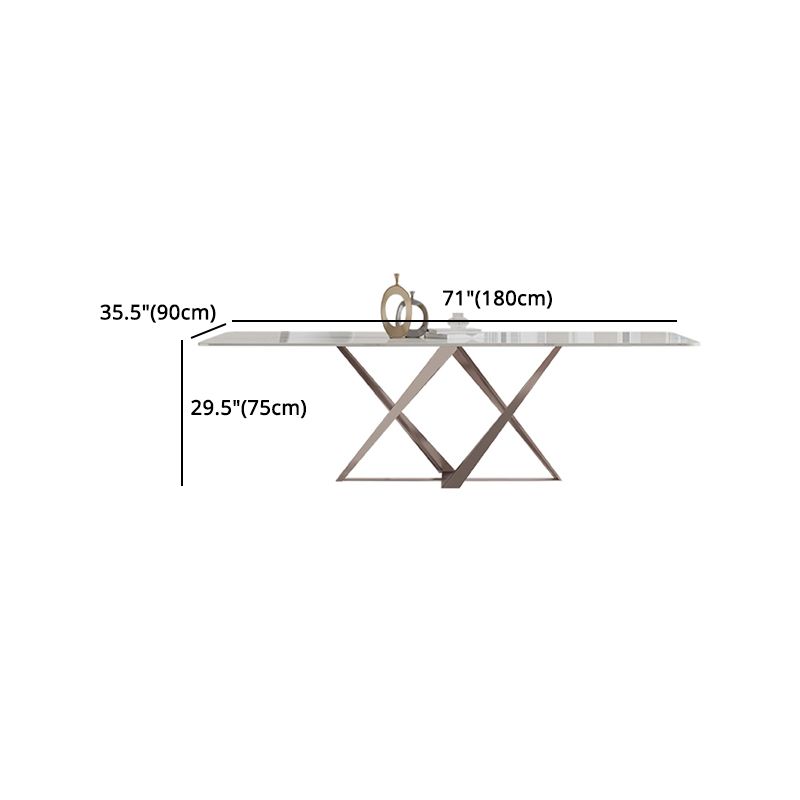 Nordic Sintered Stone Top Dining Set Rectangle 1/3/4/5/7 Pieces Dining Table with Chairs