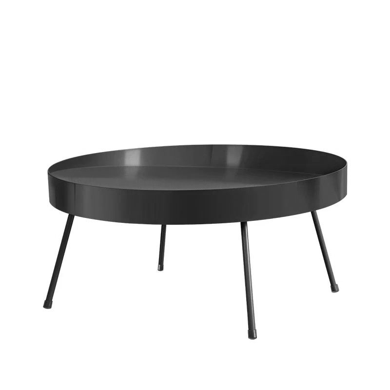Mid-century Modern 4 Legs Cocktail Table Metal Round Coffee Table
