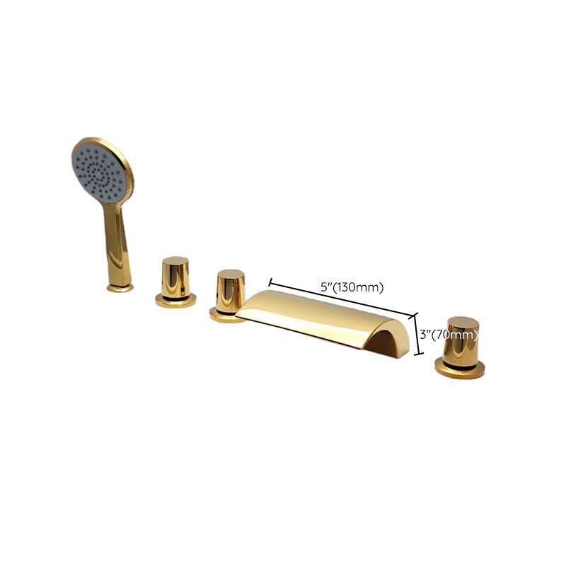 Contemporary Style Bathroom Faucet Metal Deck Mounted Bathroom Faucet