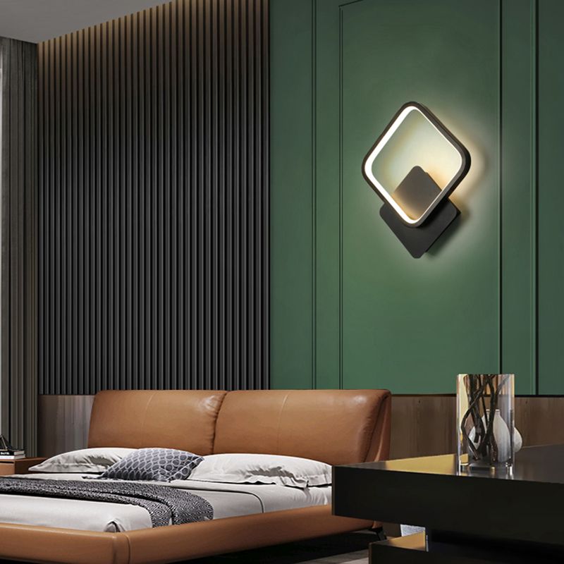 Linear Shape Metal Wall Light Modern Style Single Light Wall Mount Lighting