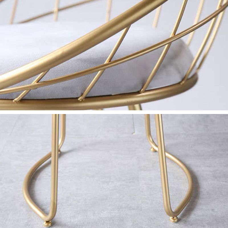 Modern Metal Armless Bar Stool Low Back Armless Bar Chair with Metal Legs