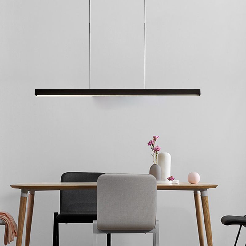 Zeitgenössische Küchenheize helle lineare Decke Anhänger Leuchtmetall 1 Licht