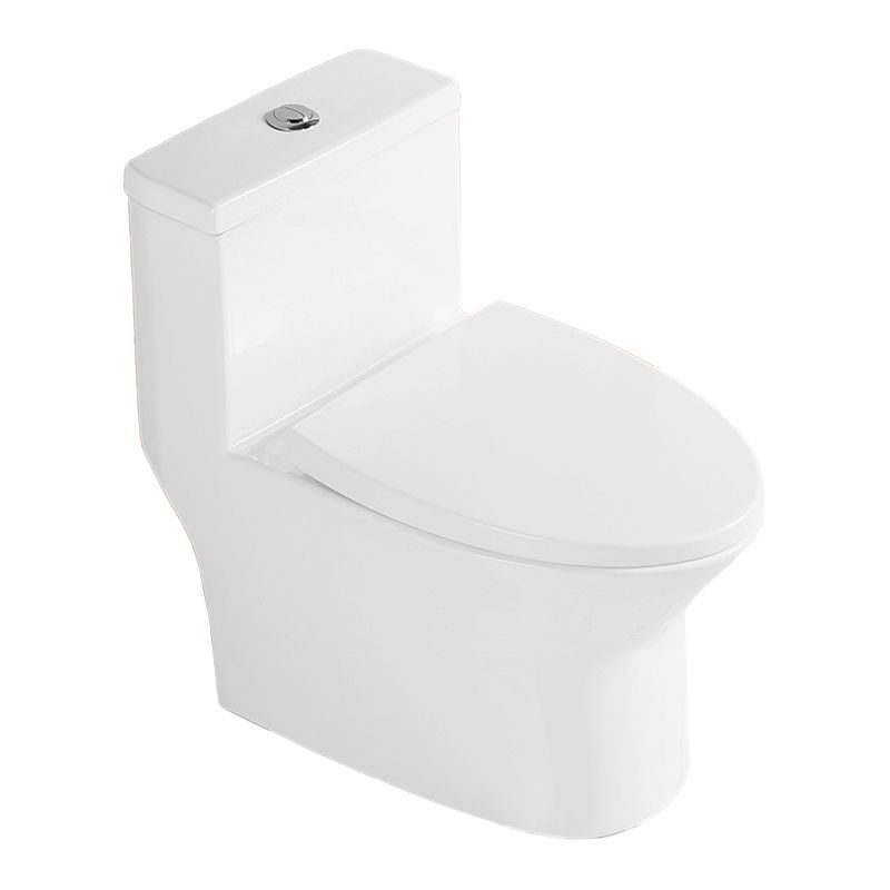 Floor Mounted Porcelain Toilet One-Piece Toilet Modern Flush Toilet