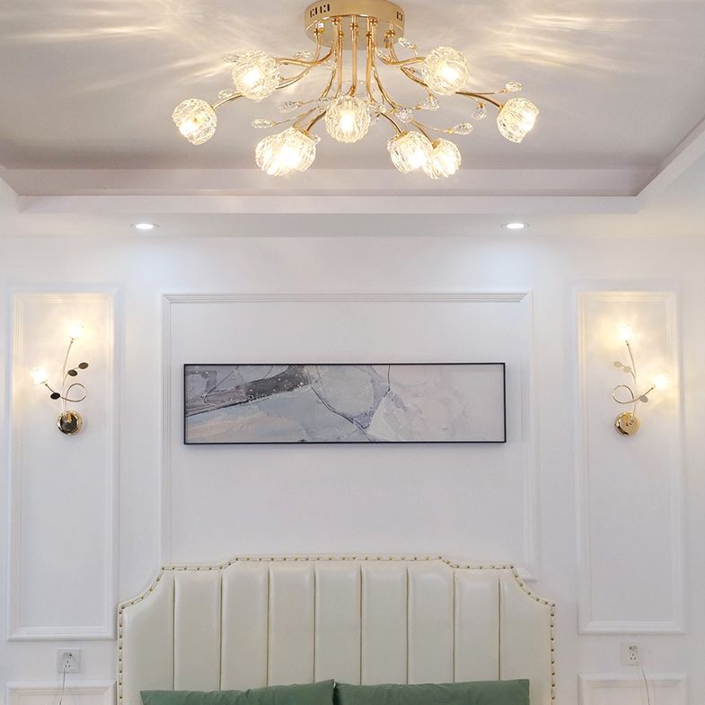 Moderne kugelhaltige Decke Flush Mount Lichter Glasdecke Licht