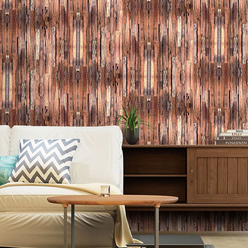 Papier peint de Surface en bois de couleur neutre, revêtement mural résistant aux taches pour décoration de cheminée, auto-adhésif