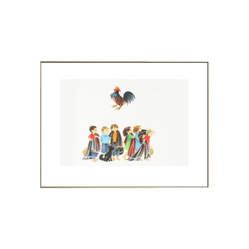Childhood Memory Canvas Wall Art Textured Kids Style House Interior Wall Decoration