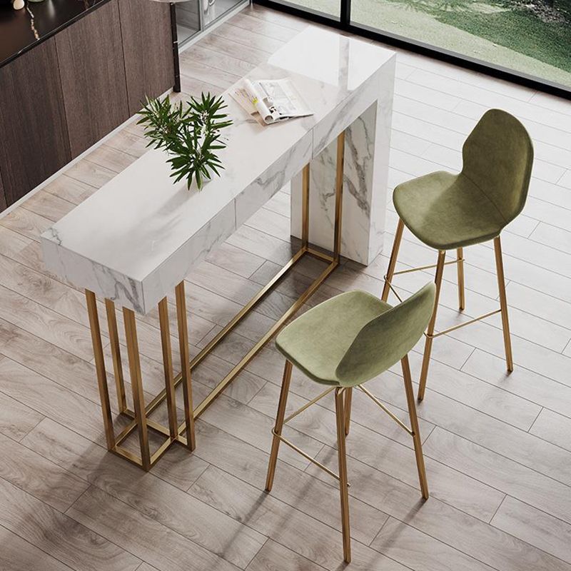 Nordic Sintered Stone Table Rectangle Bar Counter Table for Home